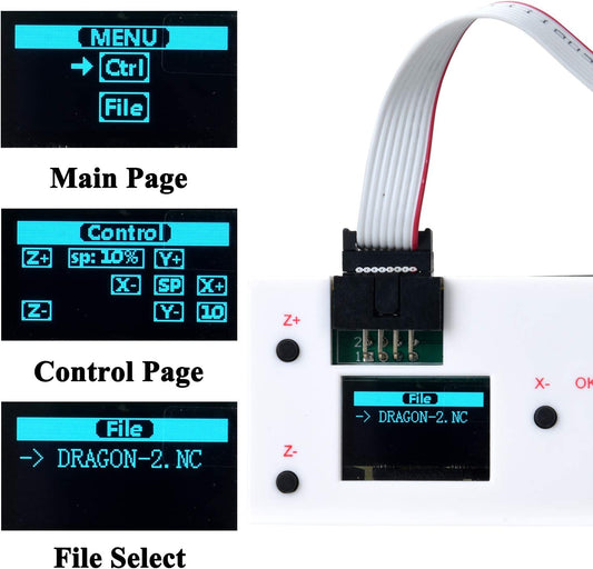 Mostics, CNC Router Offline Control Module GRBL Offline Controller Remote Hand Control for CNC 3018 PRO